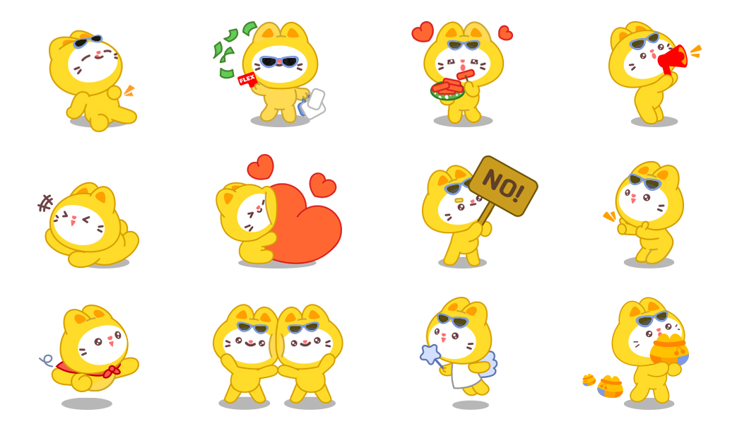상냥이 응용형 2D 캐릭터 12종